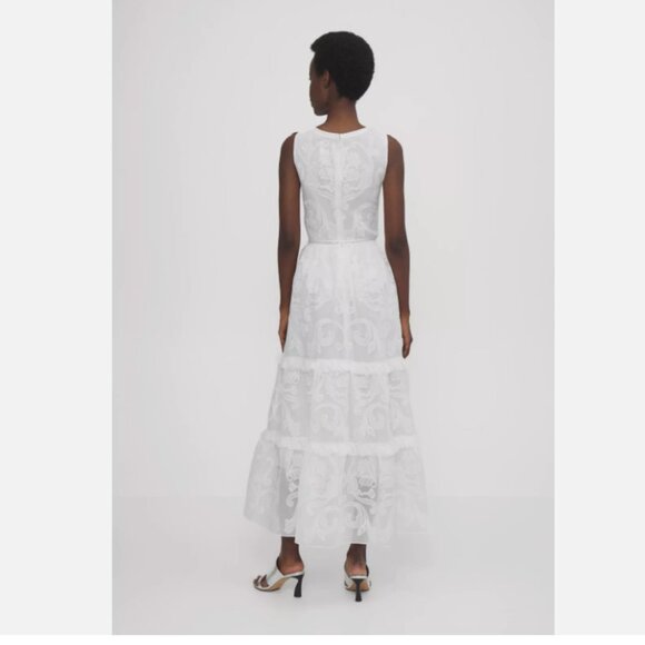 Marchesa Rosa Calla Embroidered Tiered Maxi Dress - Picture 9 of 16